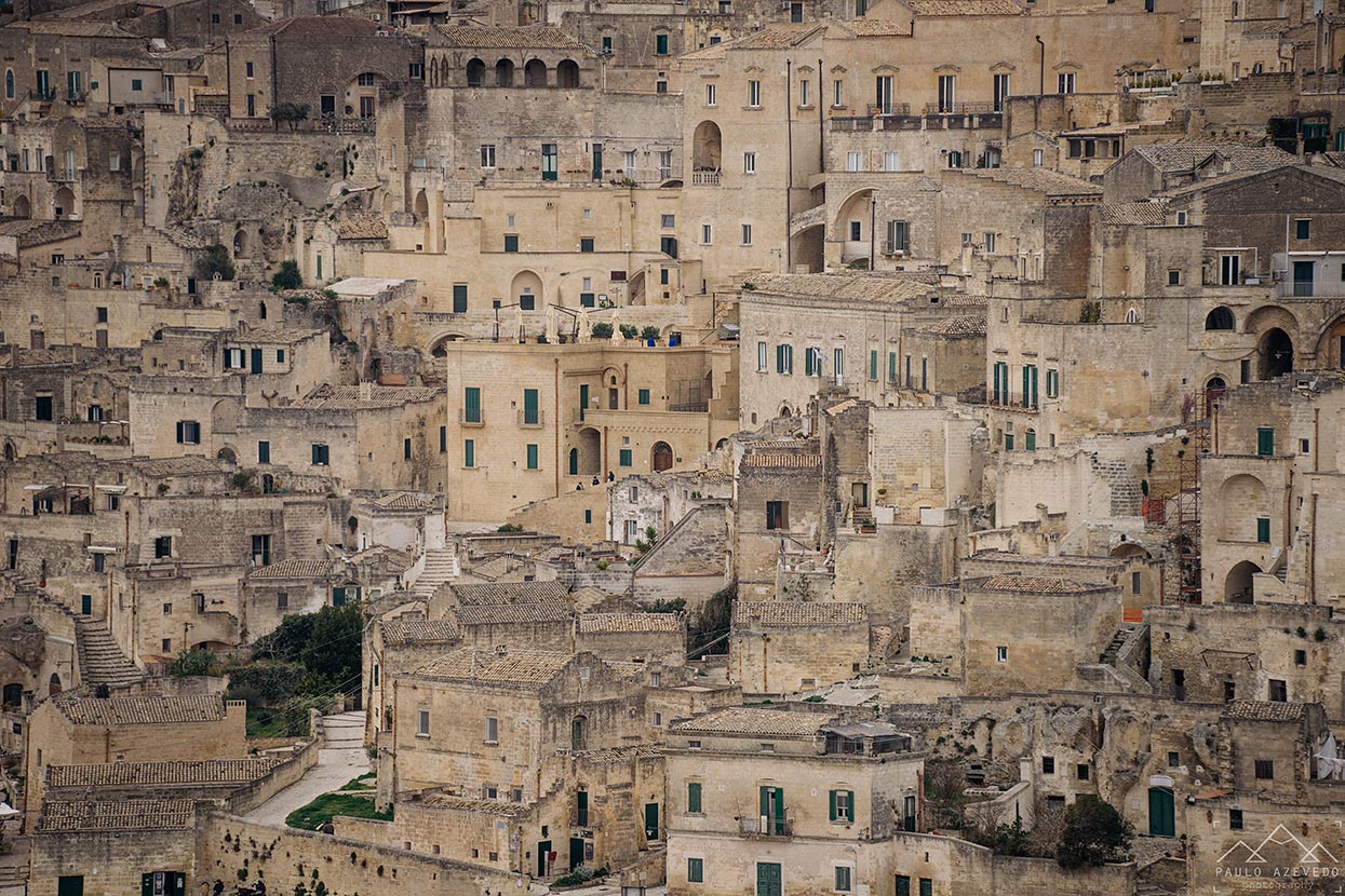 Zona histórica de Matera, Itália