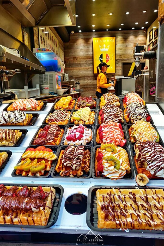 Loja de waffles, Bruxelas